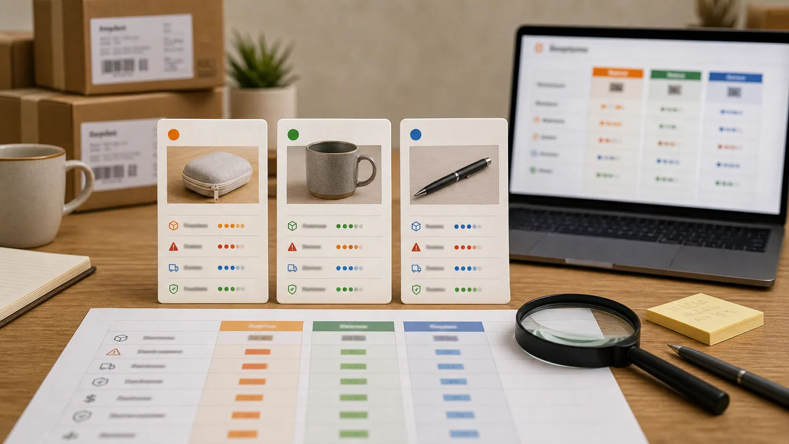 Desk review of sourcing candidates and landed cost assumptions
