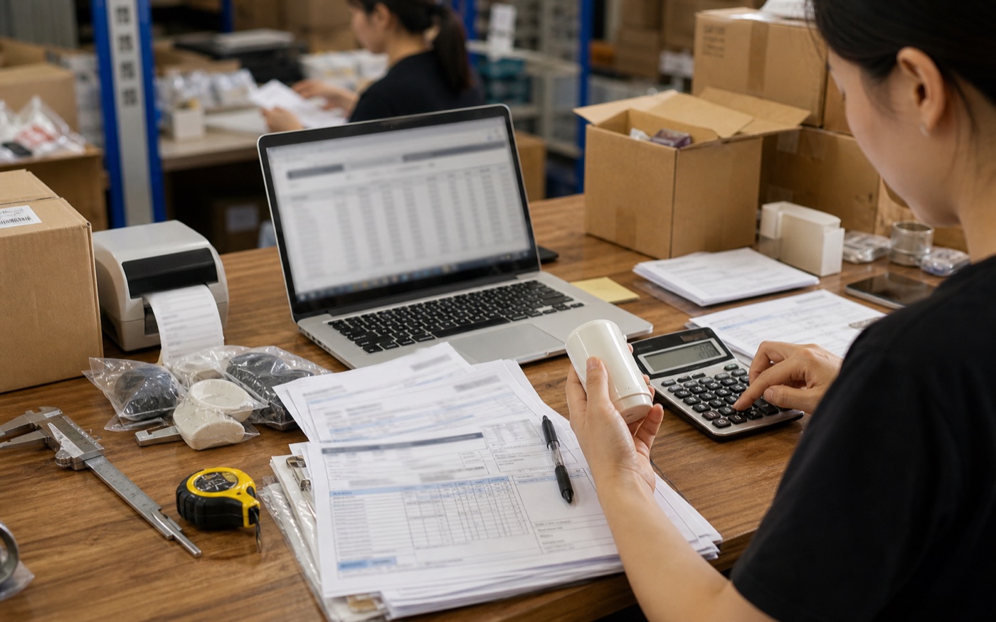 Calculating import duty with customs paperwork and a product sample